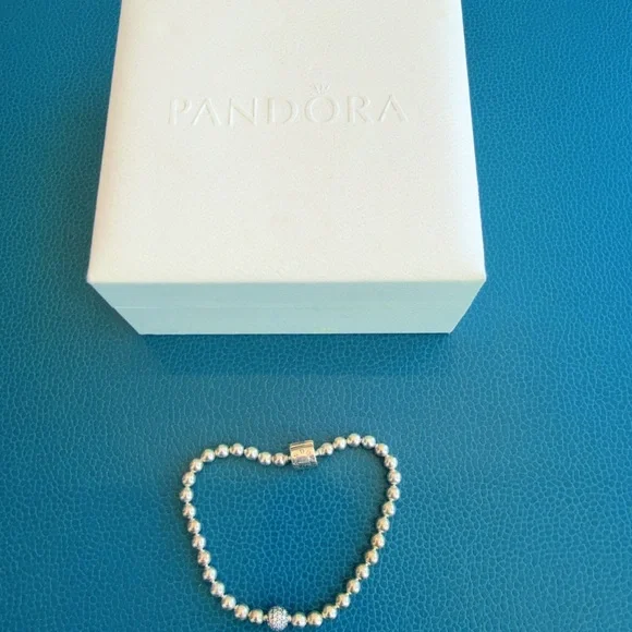 Pandora Silver and Pearl Bracelet - Picture 2 of 4